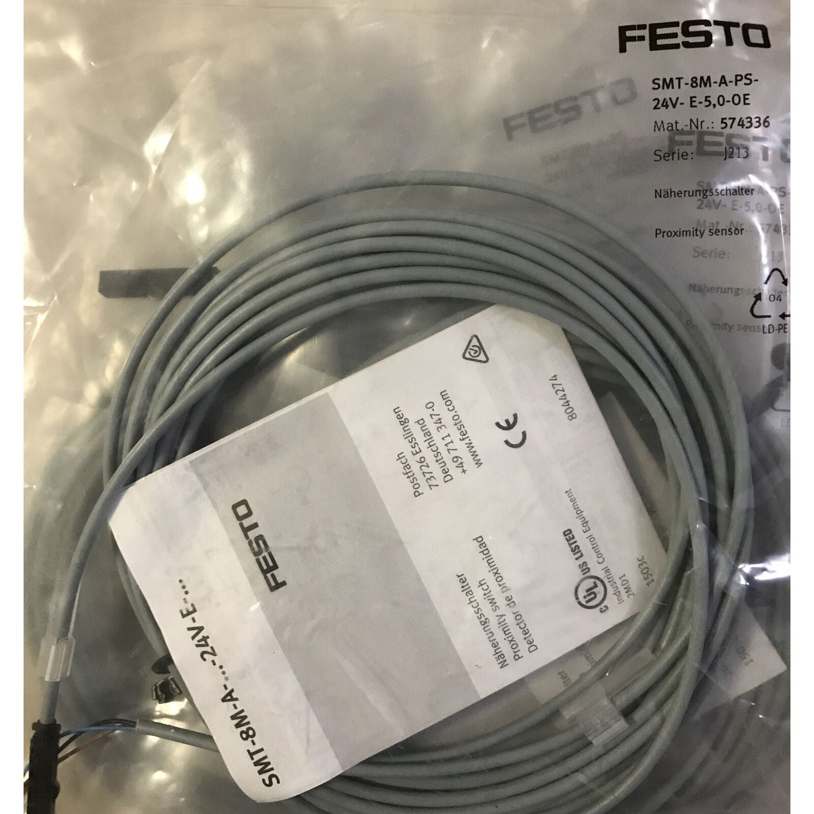 FESTO Magnetic Switch SMT-8M-A-PS-24V-E-50 - FESTO