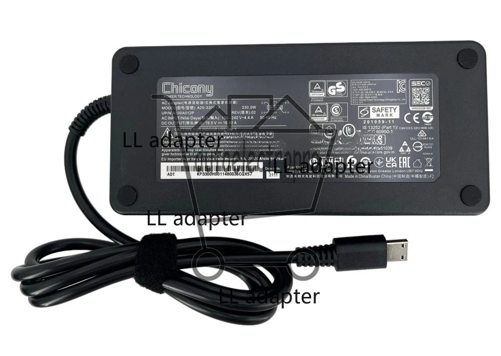 330W AC Adapter Charger For MSI Vector 16 HX AI A2XWHG Power Supply