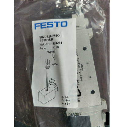FESTO VUVG-L14-P53C-T-G18-1R8L solenoid valve - FESTO