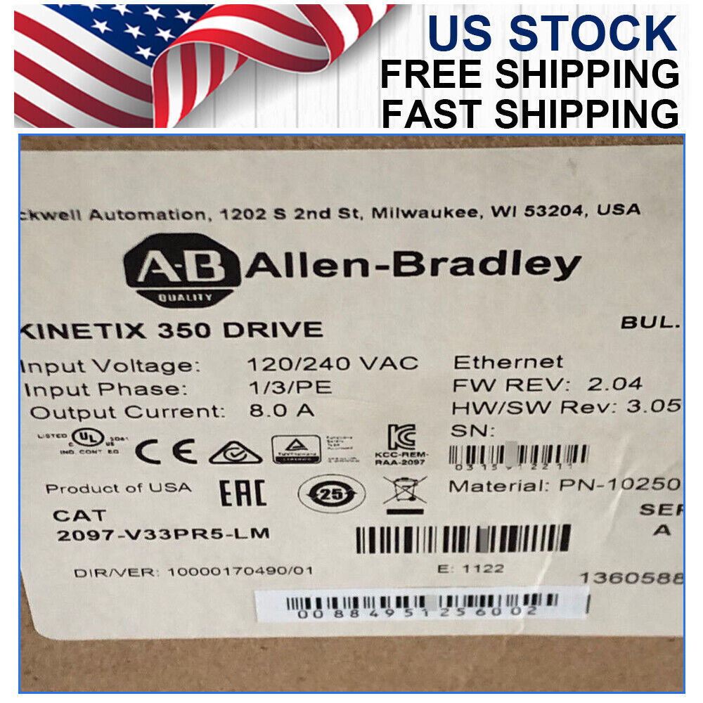 ALLEN BRADLEY 2097-V33PR5-LM Kinetix 350 2.0kW Servo Drive AB 2097 V33PR5 LM AB