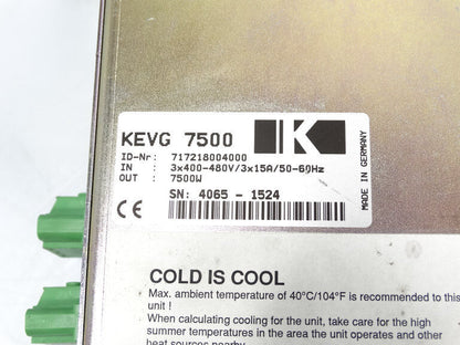 UV TECHNIQUE KEGV 7500 BALLAST - UV TECHNIQUE