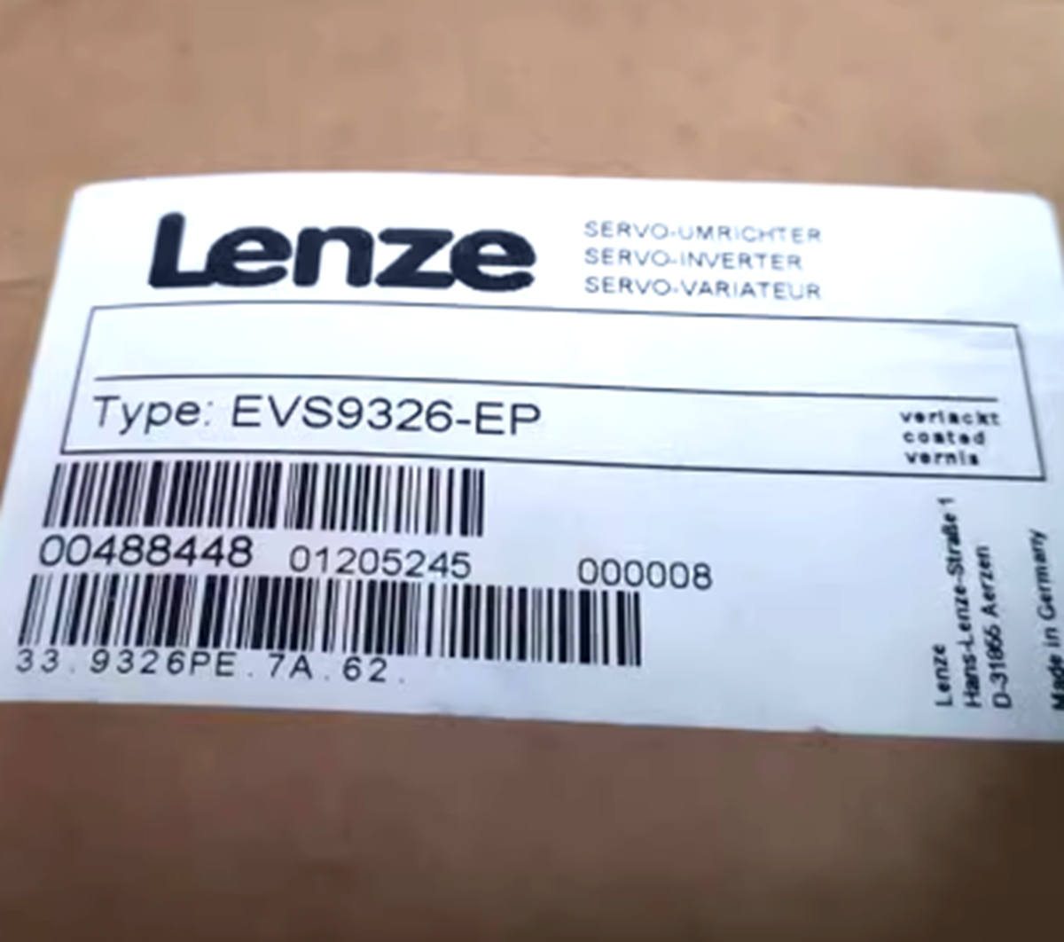 new  Lenze drive EVS9326-EP Lenze