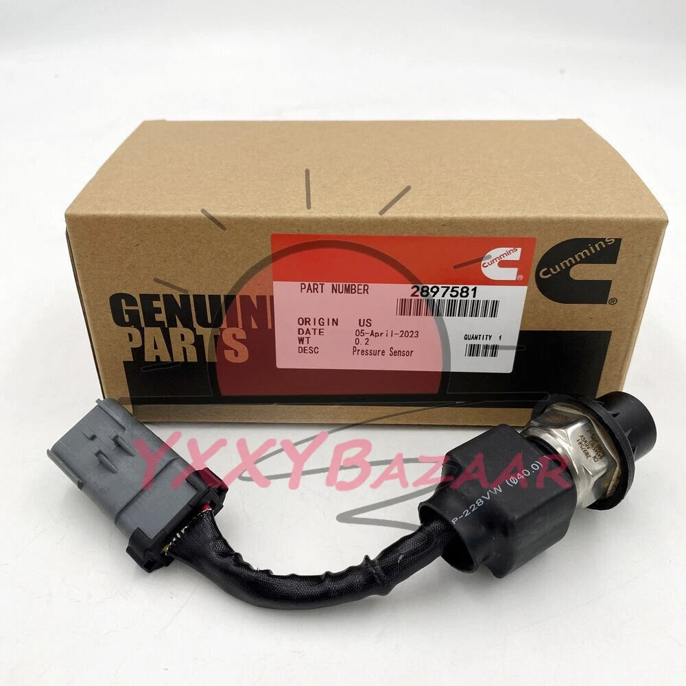 2897581 Fuel Pressure Sensor Peterbilt Cummins ISX12 ISX15 X15 Engine Peterbilt~