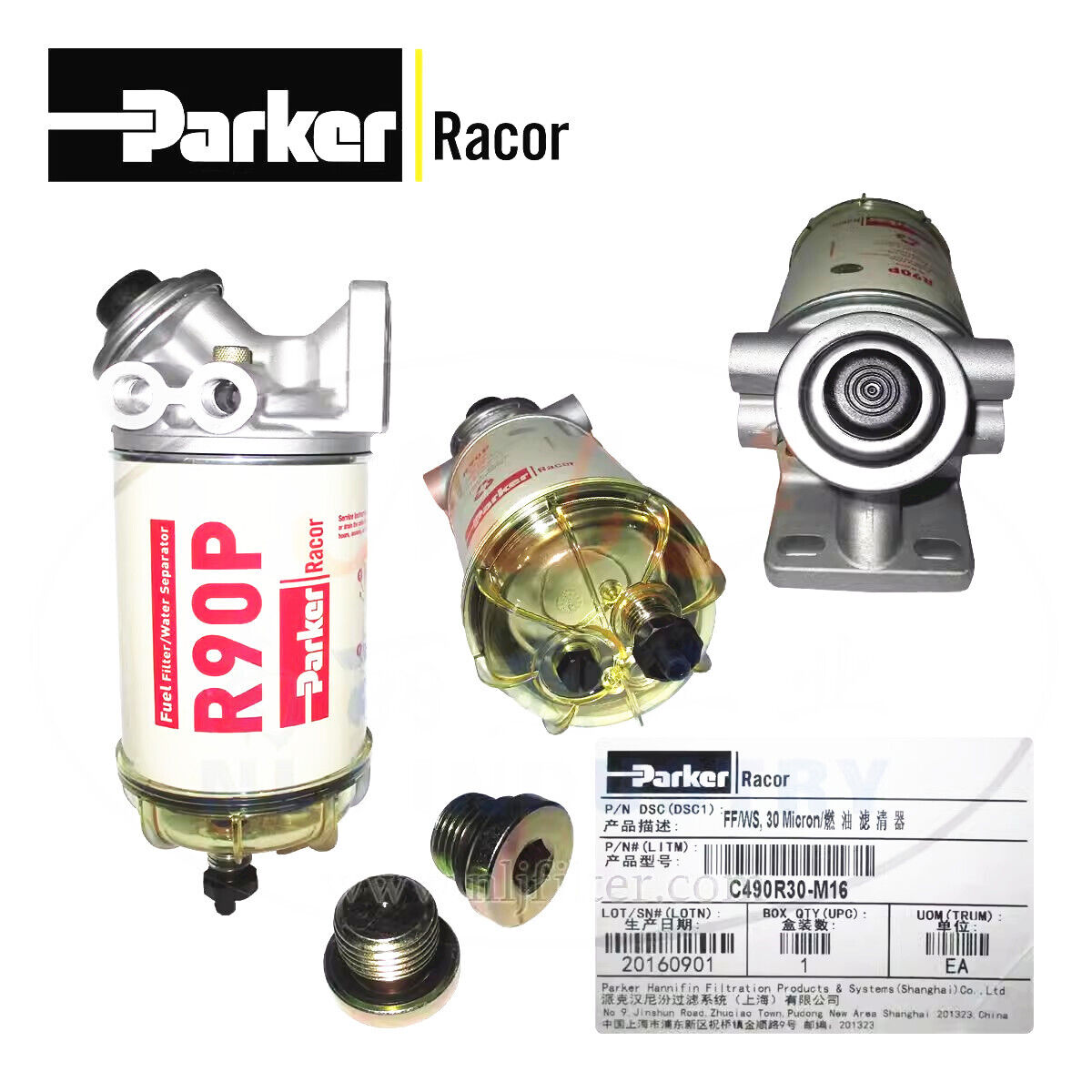 new 1pcs Parker Racor C490R30-M16 Fuel Filter/Water Separator Filter