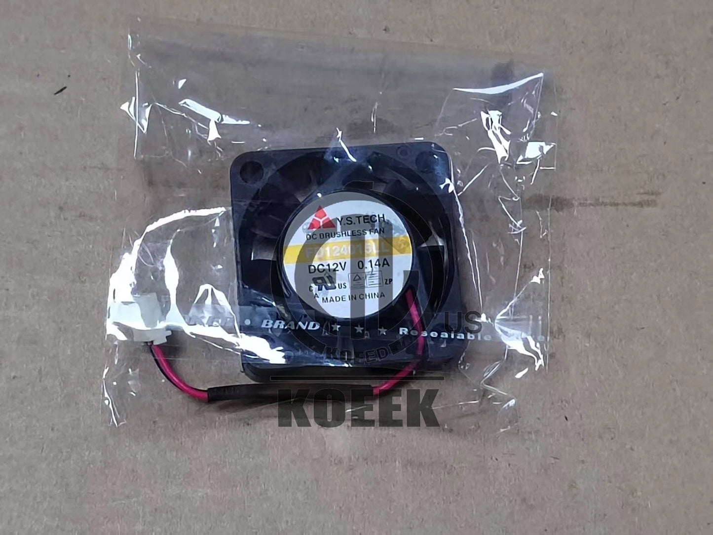 1X DC12V 0.14A 2-wire silent cooling fan Y.S 4015 FD124015LL