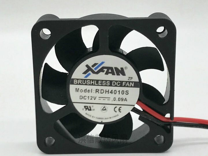 new 1 pcs XINRUILIAN Fan RDH4010S DC12V 0.09A 4010 4CM 2 Pin XFAN cooling fan - XINRUILIAN