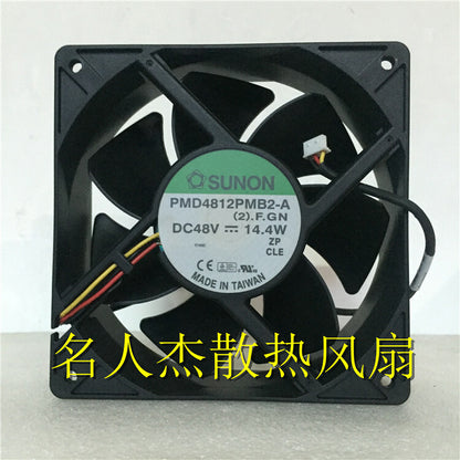 1pcs SUNON PMD4812PMB2-A 12038 48V 14.4W 12CM cooling fan