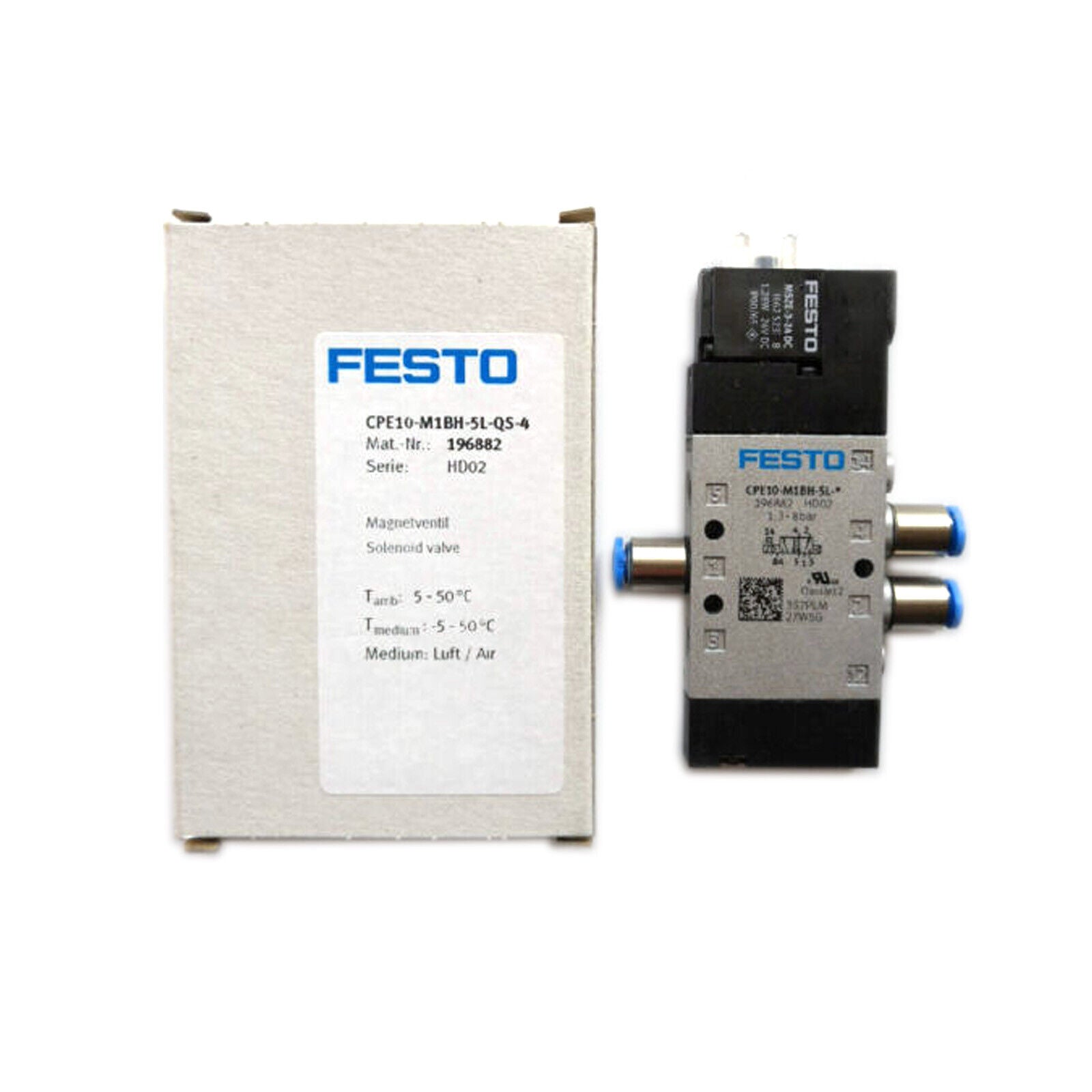 ONE FESTO CPE10-M1BH-5L-QS-4 196882 solenoid valve - FESTO