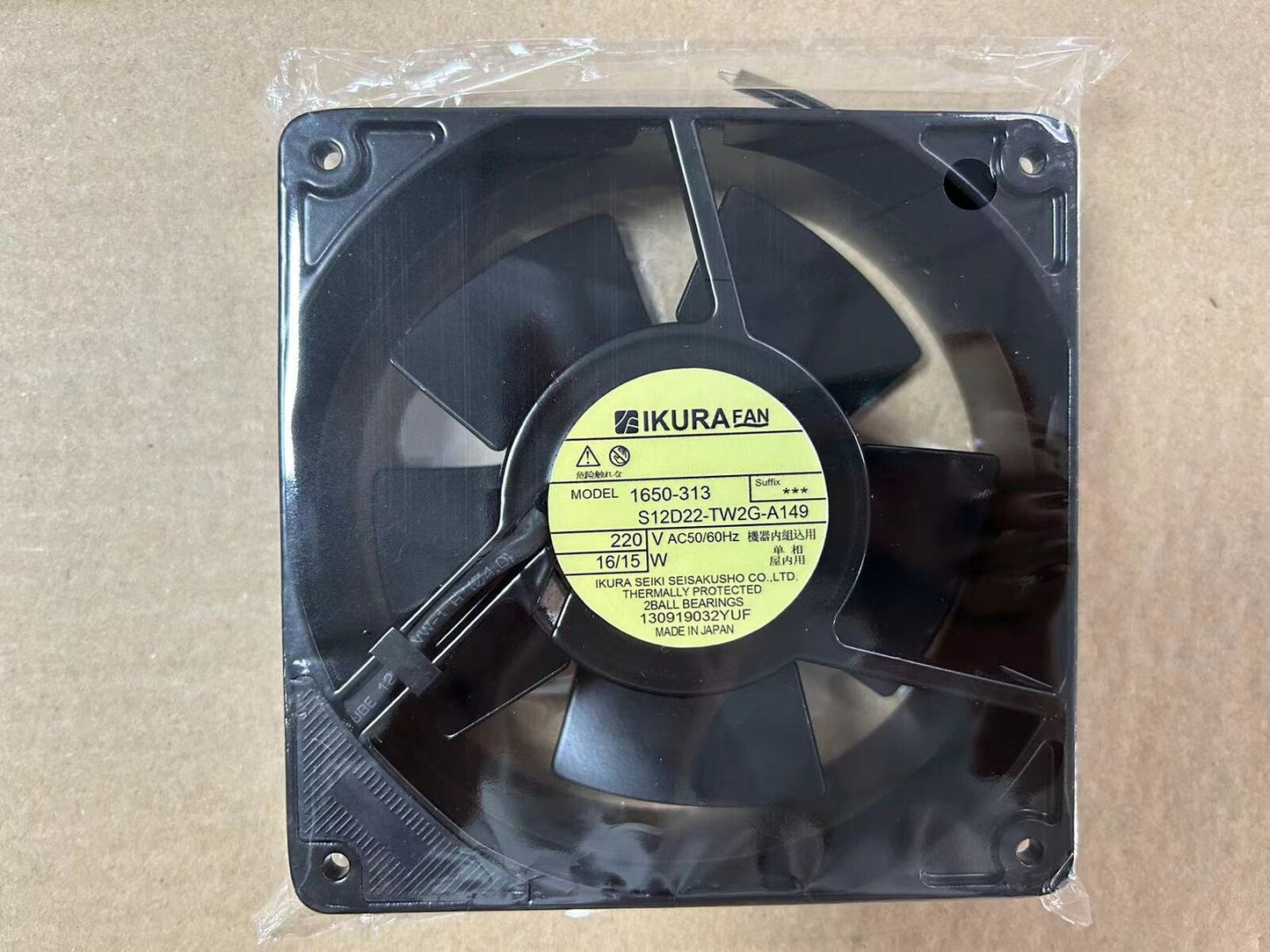 new 1pcs IKURA 1650-313 S12D22-TW2G-A149 220V 16 15W iron leaf fan - IKURA