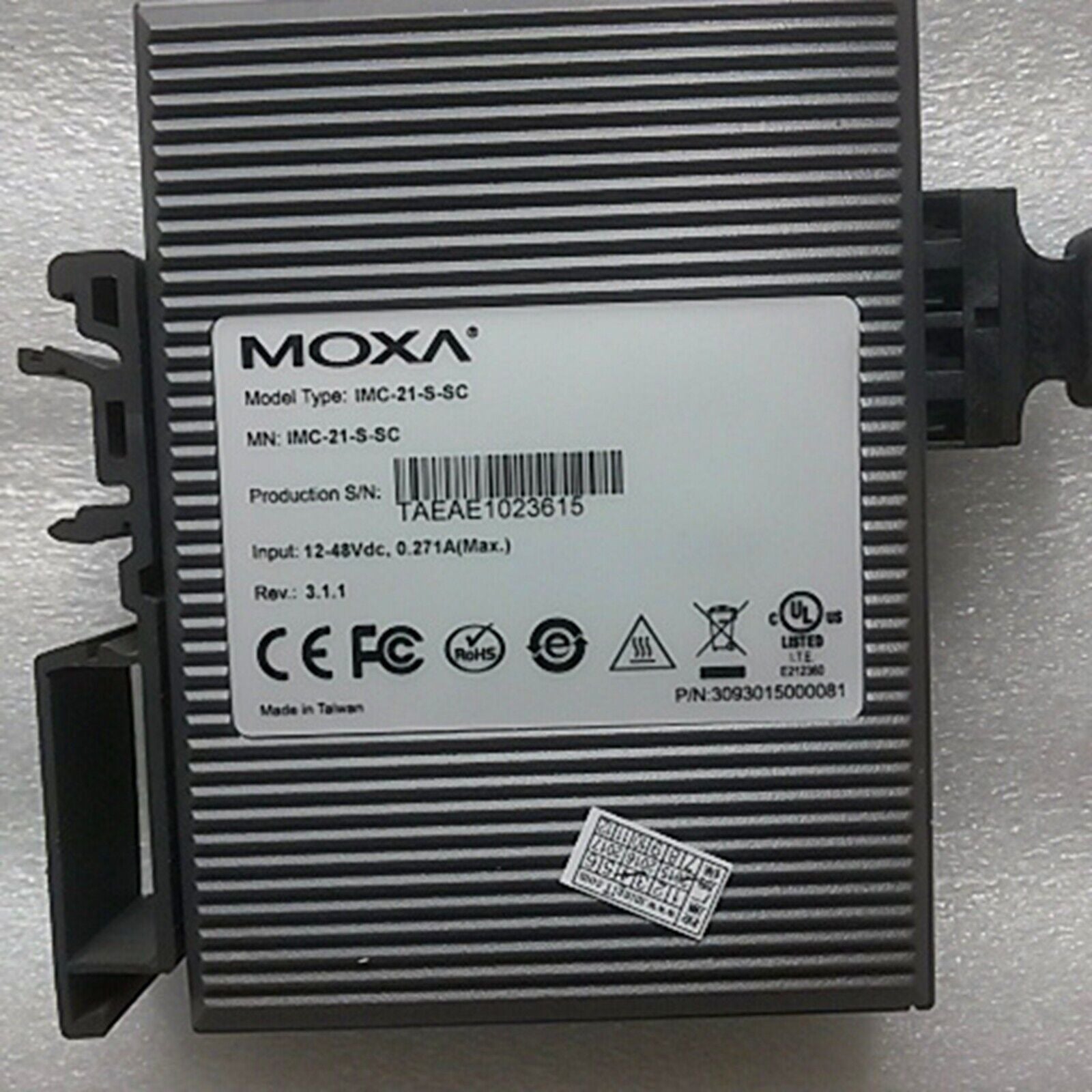 New Moxa IMC-21-S-SC Industrial Media Converter Module PLC Unit 47-63Hz with Model Number - MOXA
