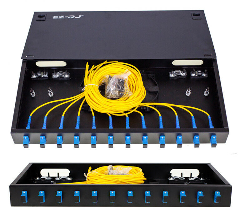 new 12-port SC fiber optic terminal box Single mode/Multimode full flange + pigtail