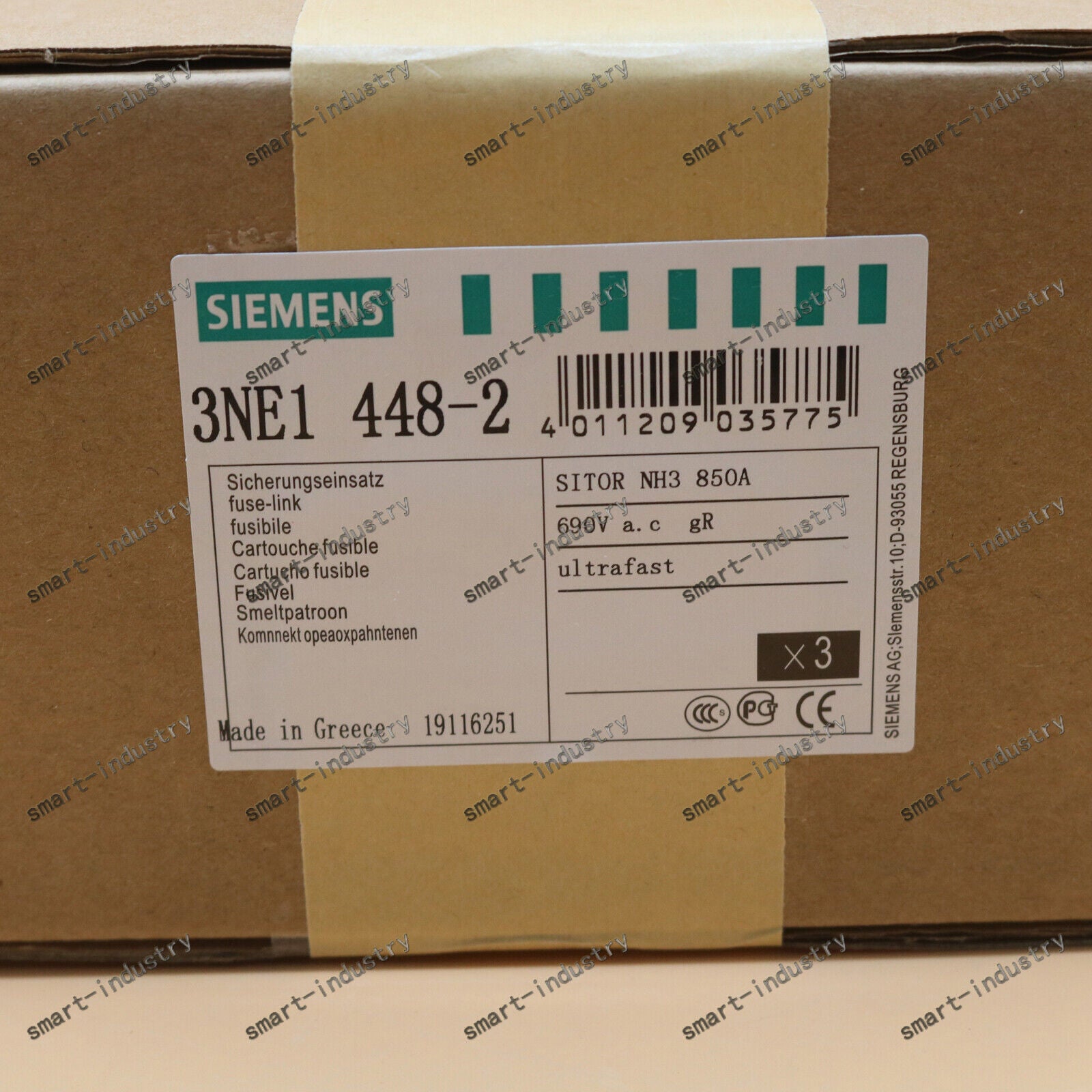 new  SIEMENS 1PS 3NE1448-2 3NE1 448-2 850A 690V 3PX/BOX spot stocks