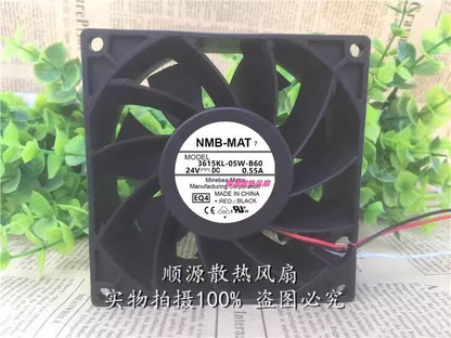 NMB-MAT 3615KL-05W-B60 9038 24V 0.55A 9CM 3-Wire Inverter Cooling Fan
