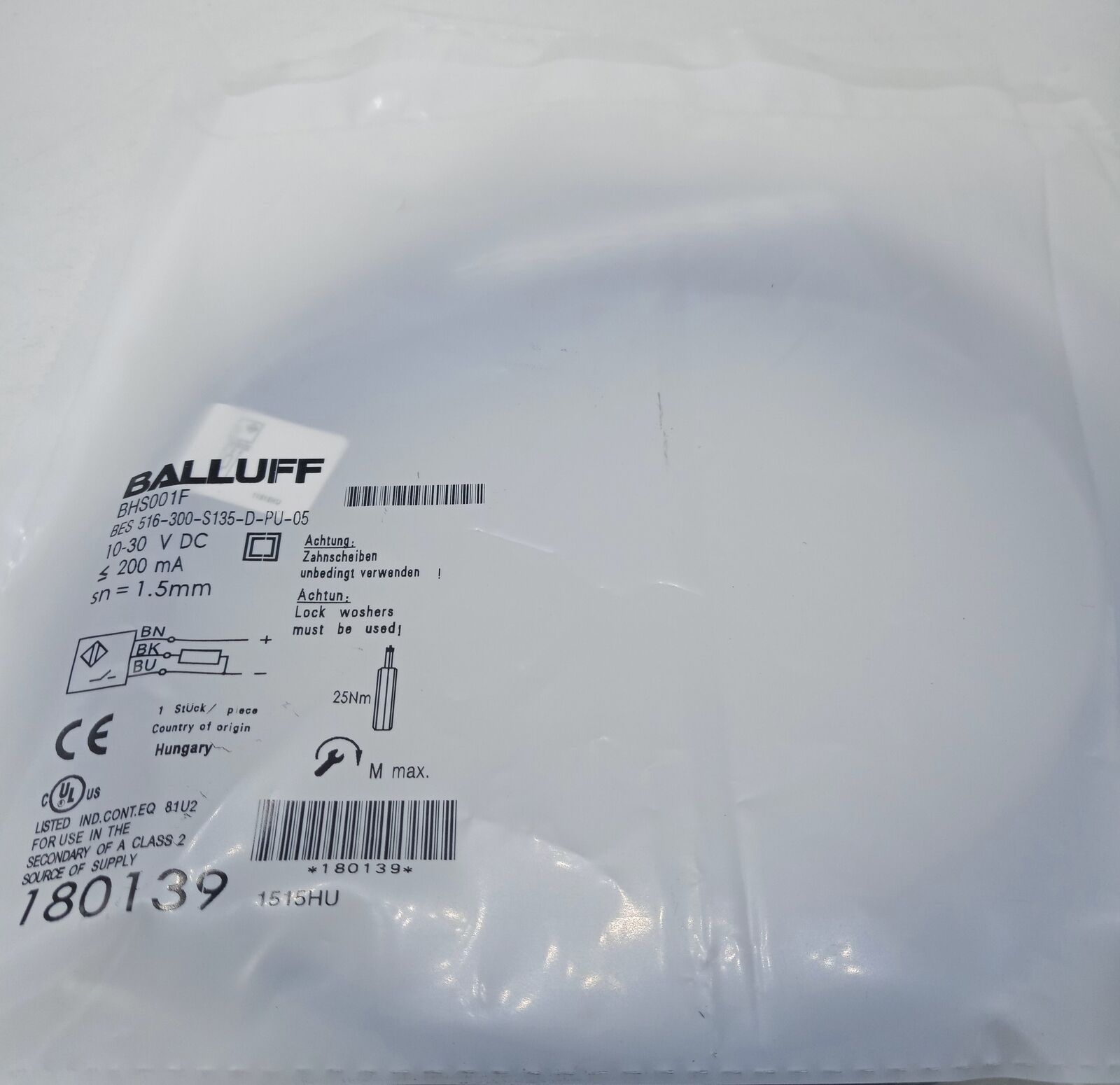 new 1PC  BALLUFF BES 516-300-S135-D-PU-05 Proximity switch BALLUFF