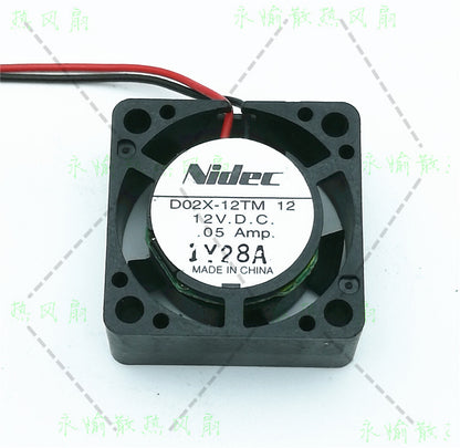 new Nidec 2.5CM 12v0.05A D02X-12TM small ultra-quiet cooling fan