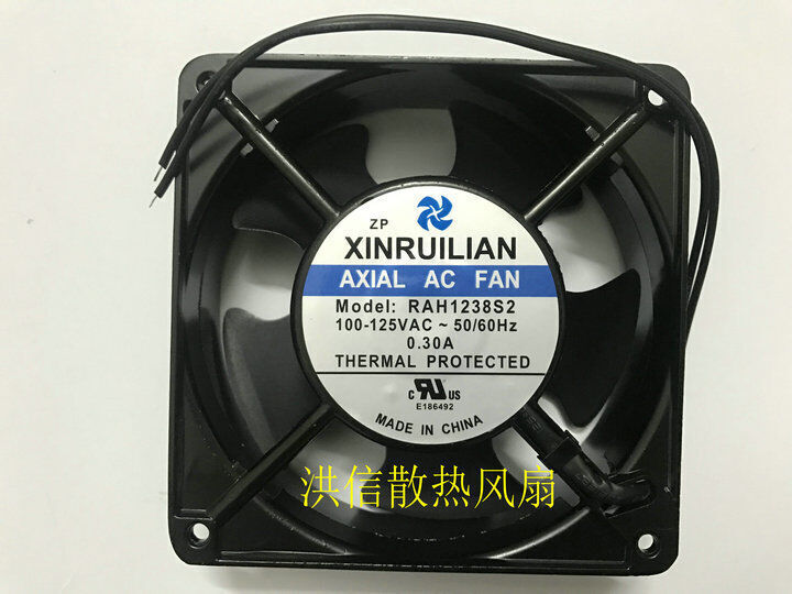 new 1pc XINRUILAN cooling Fan RAH1238S2 AC 100-125V 50/60 0.30A 12038 12CM 2pin - XINRUILAN