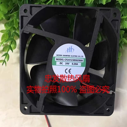 1PCS CF241238S02900 DC24V 0.20A 12CM 2-Wire Cooling Fan