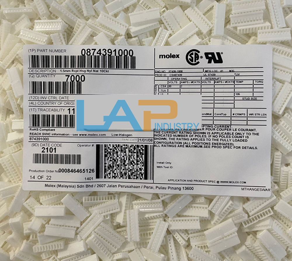7000PCS BAG Connector 87439-1000 10P Plastic Shell 1.5mm Pitch - INDUSTRIAL COMPONENTS
