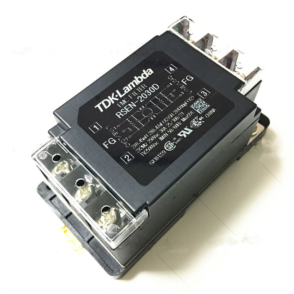 new TDK Lambdat RSEN-2030D 250VAC 30A EMC Single-phase Power Filter DIN Rail