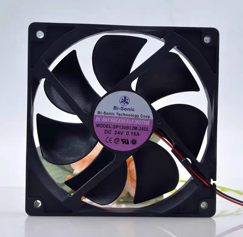 Bi-sonic SP120B12M-25DL DC24V 0.15A 12CM 2-Wire Cooling Fan