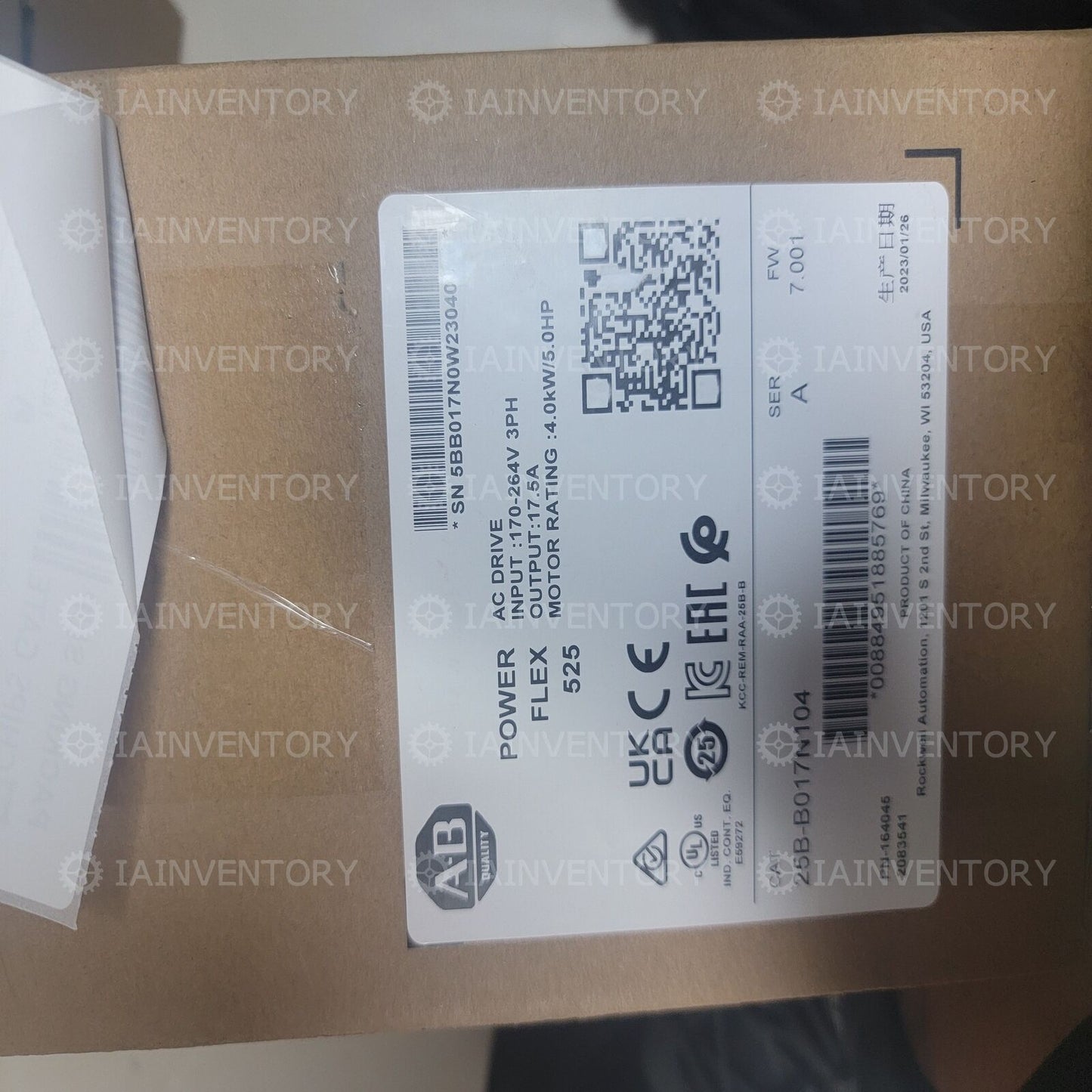Allen-Bradley 25B-B017N104 Fast - 1PC - ALLEN-BRADLEY