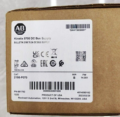 New Factory Sealed AB Kinetix 5700 DC BUS FW 14.001 - KINETIX