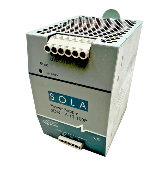 used Sola SDN 16-12-100P Power Supply - SOLA