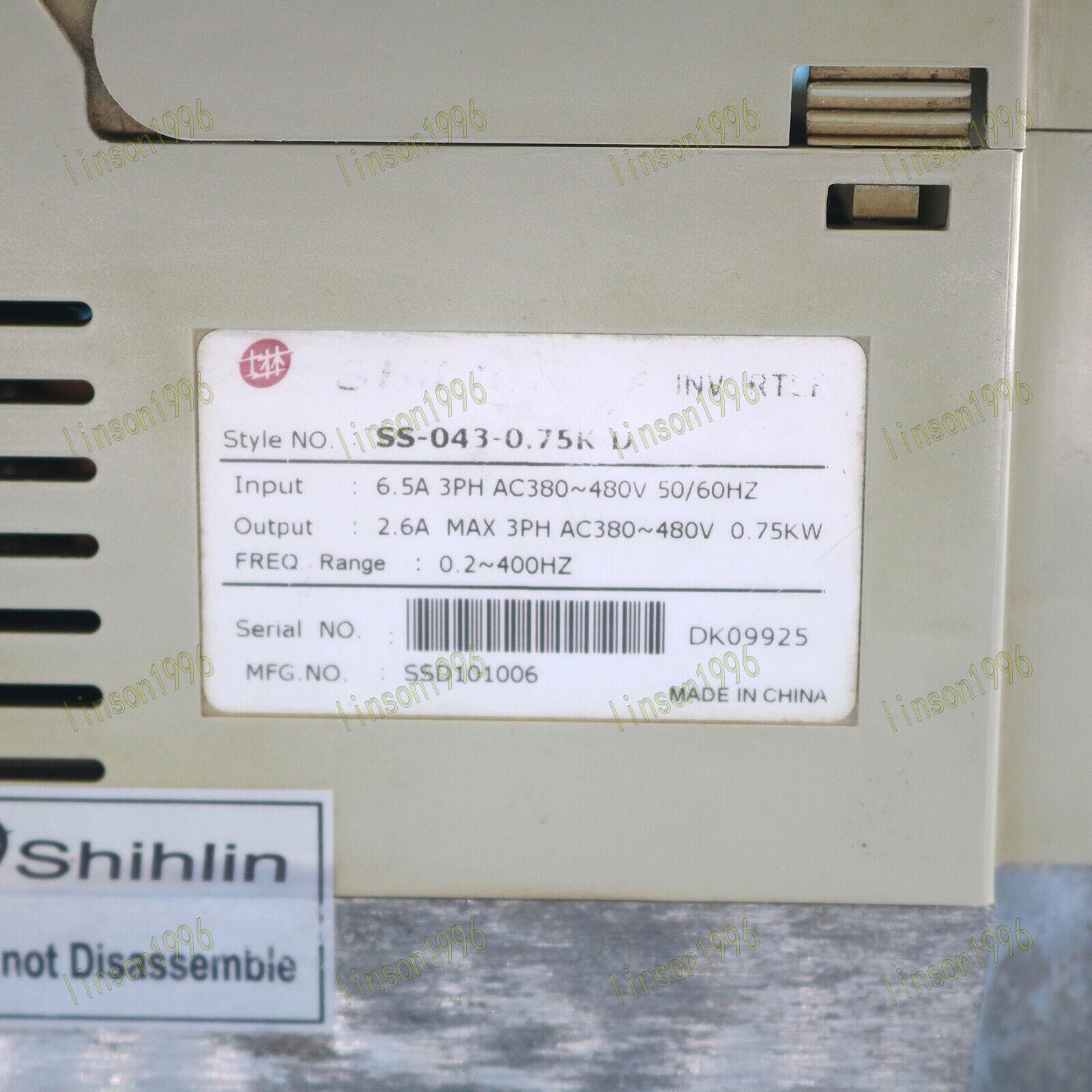 used 1PC  For Shihlin Inverter SS-043-0.75K-D Fast Delivery Shihlin