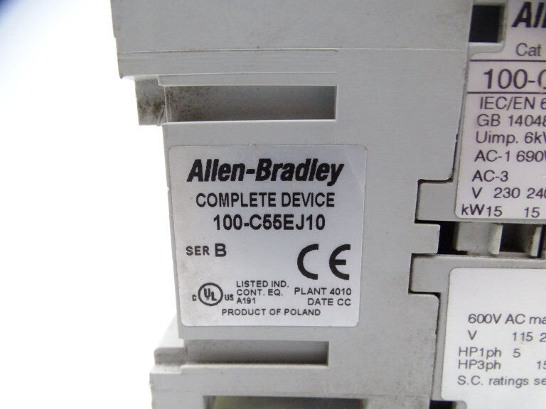 Allen Bradley Premium Series B Contactors 100-C55EJ10 | High-Reliability industrial contacts | Built for durability and performance | Allen Bradley 100-C55EJ10 CONTACTOR - ALLEN BRADLEY