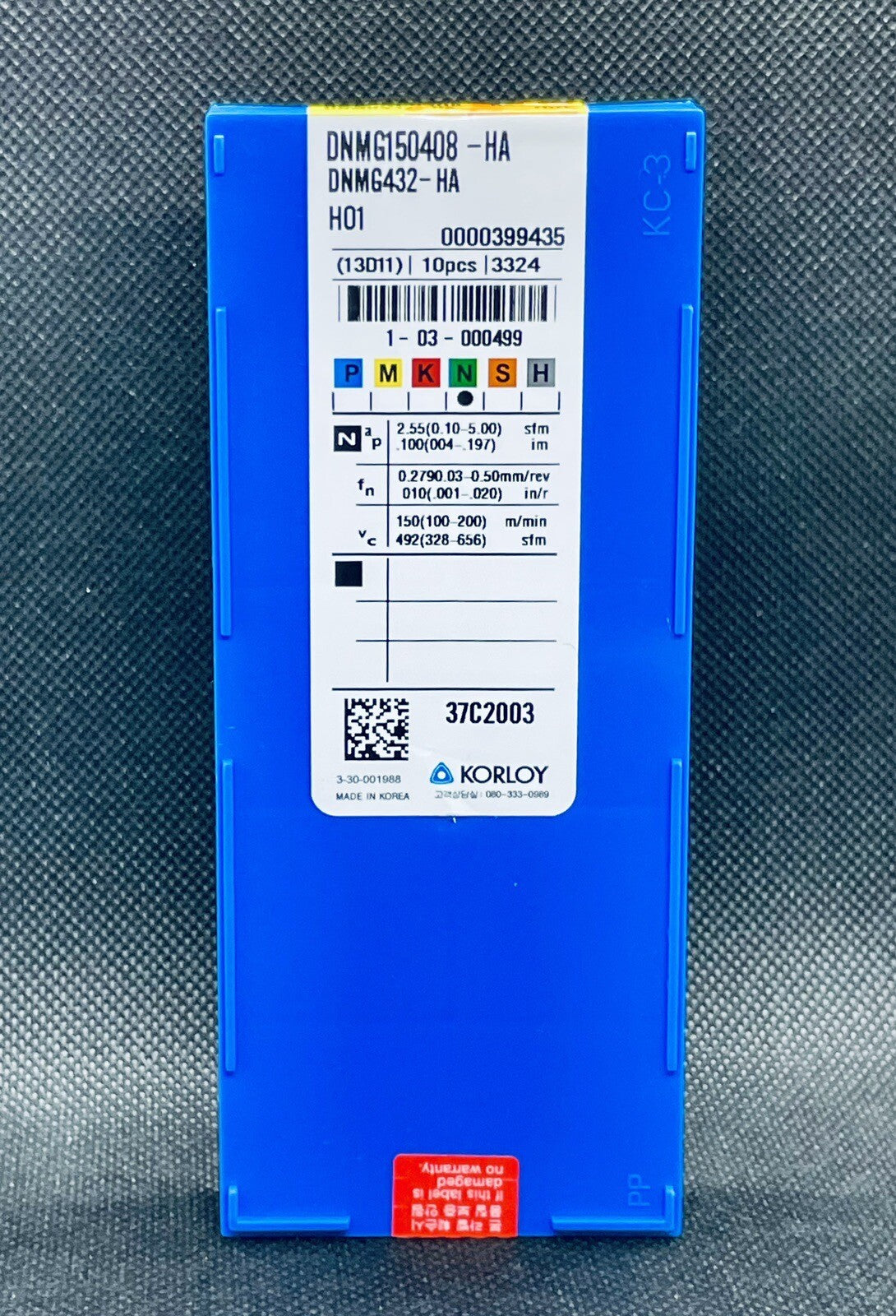 KORLOY DNMG150408 -HA H01 DNMG 432 -HA H01 Carbide Inserts 10pcs Free Shipping!