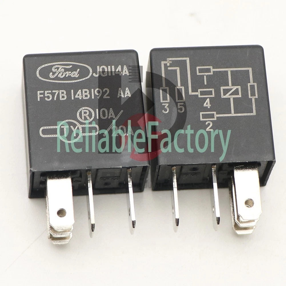 2 PCS F57B 14B 192 AA 5 Pin 20A/10A 12VDC JQ114A Ford automotive relay