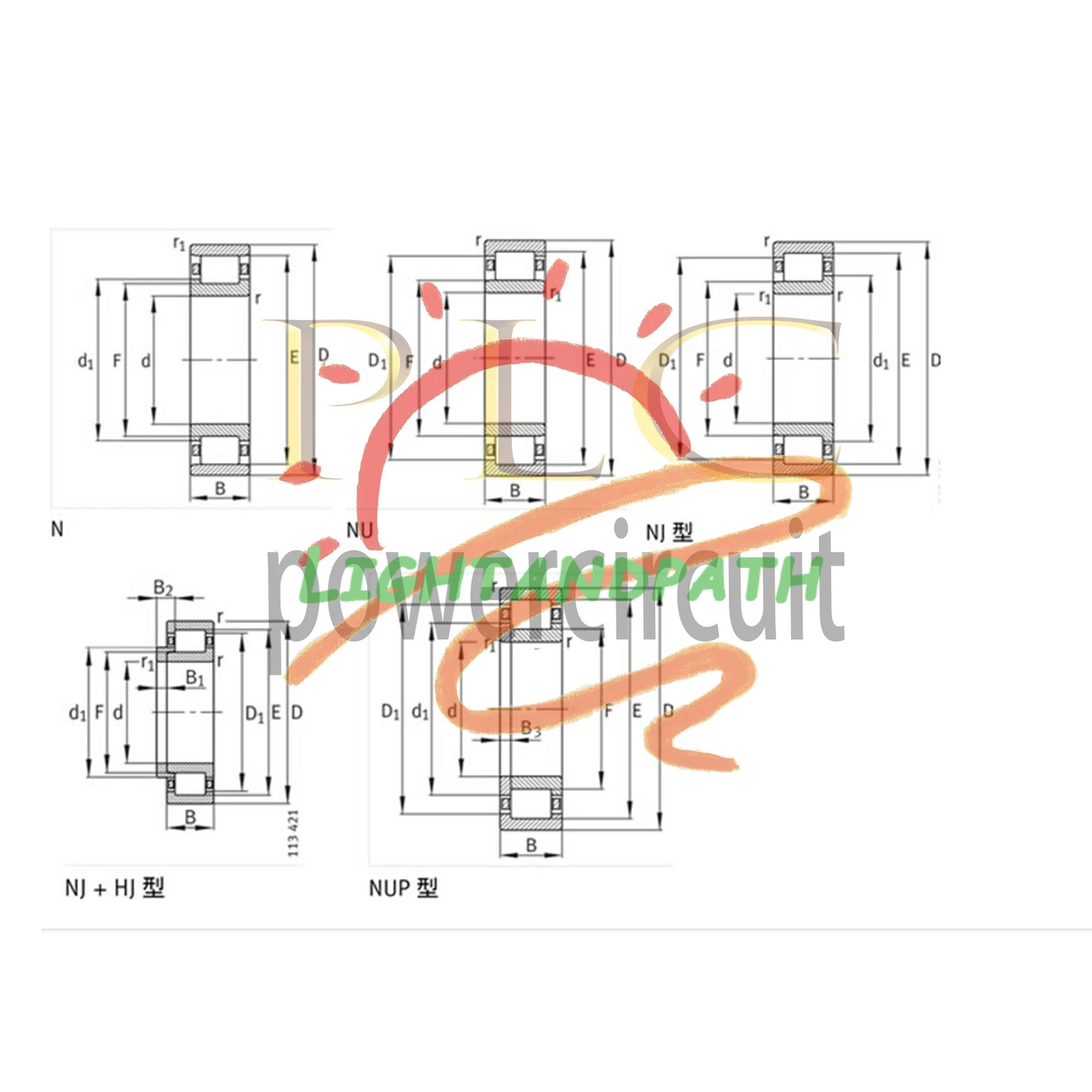 1Pcs FAG NJ 2207E.TVP2 Cylindrical Roller Bearings 35x72x23mm~