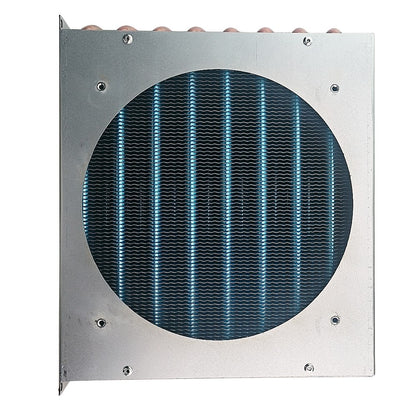 new Small Shell Condenser Radiator Air-Cooled Fan Copper Tube Heat Exchanger