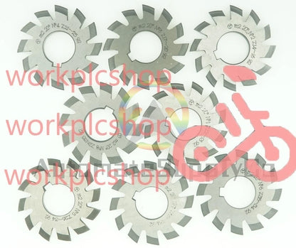 8Pcs /Set 1#2#3#4#5#6#7#8# Involute Gear Cutters Module0.3~8 PA20 Bore16~135
