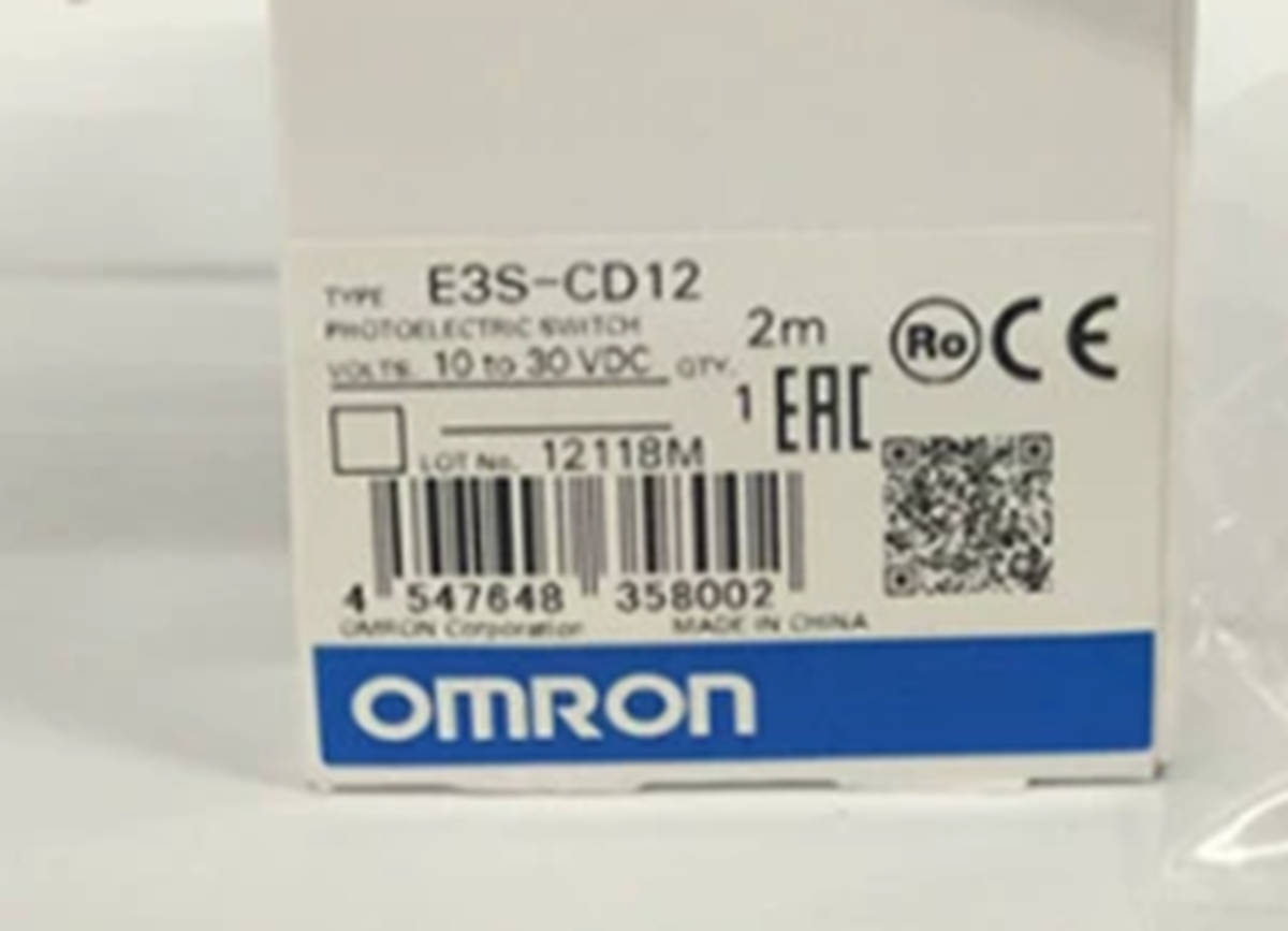 Omron Automation E3S-CD12 Reflective Photoelectric Switch Sensor 30V 2M - OMRON AUTOMATION