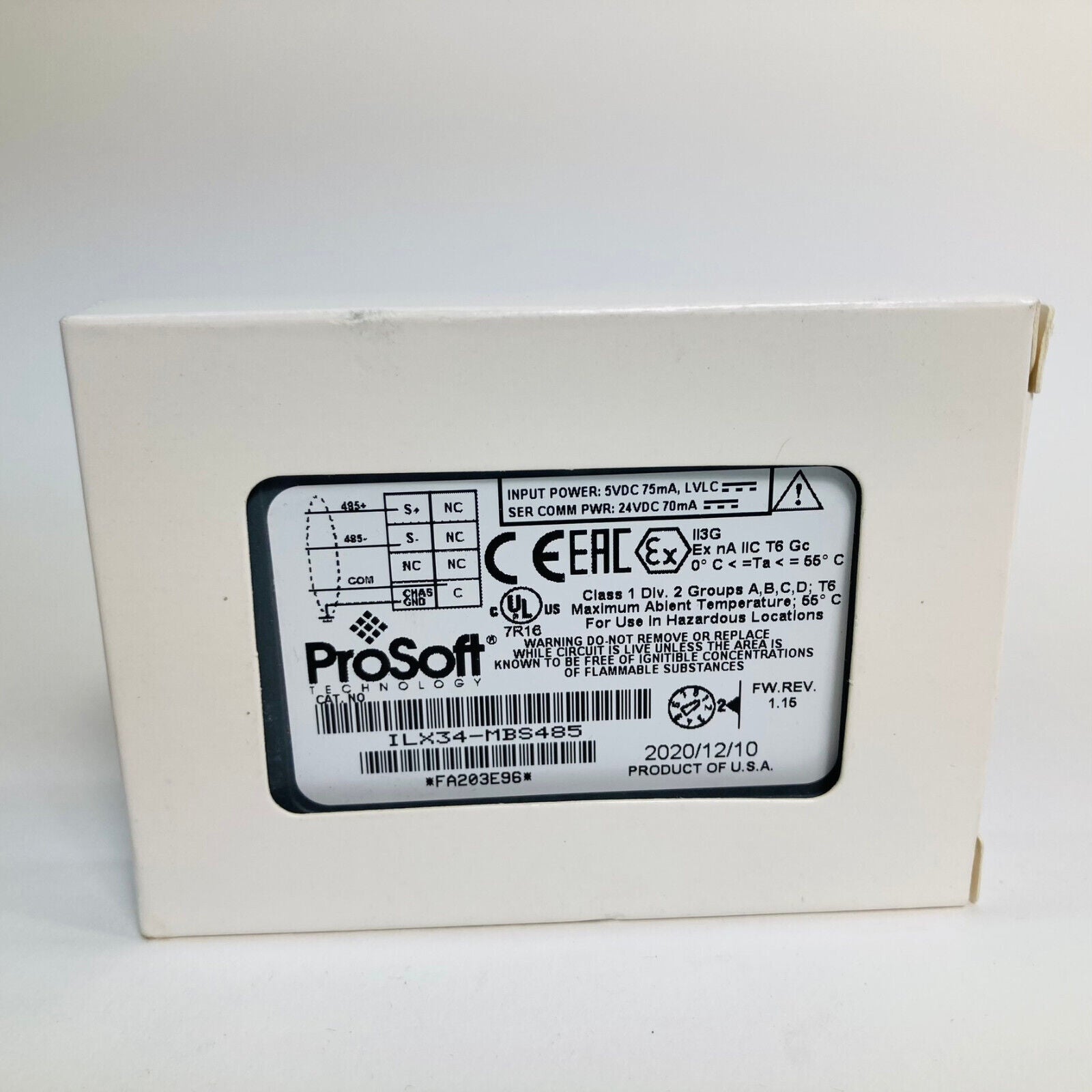 New ProSoft ILX34-MBS485 - PROSOFT