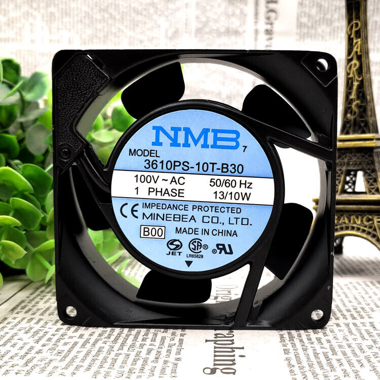 new NMB 3610PS-10T-B30 9225 100VAC 9cm Inverter Cooling Fan Aluminum Frame