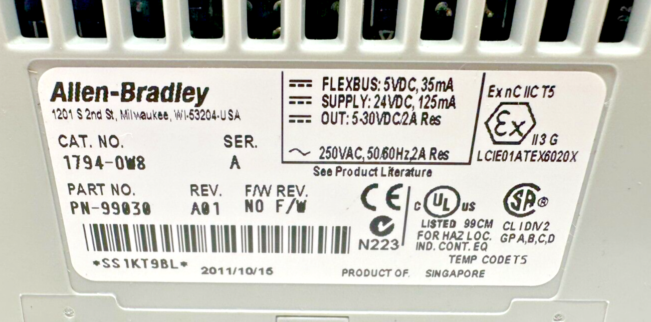 used Allen-Bradley 1794-OW8 Output Module