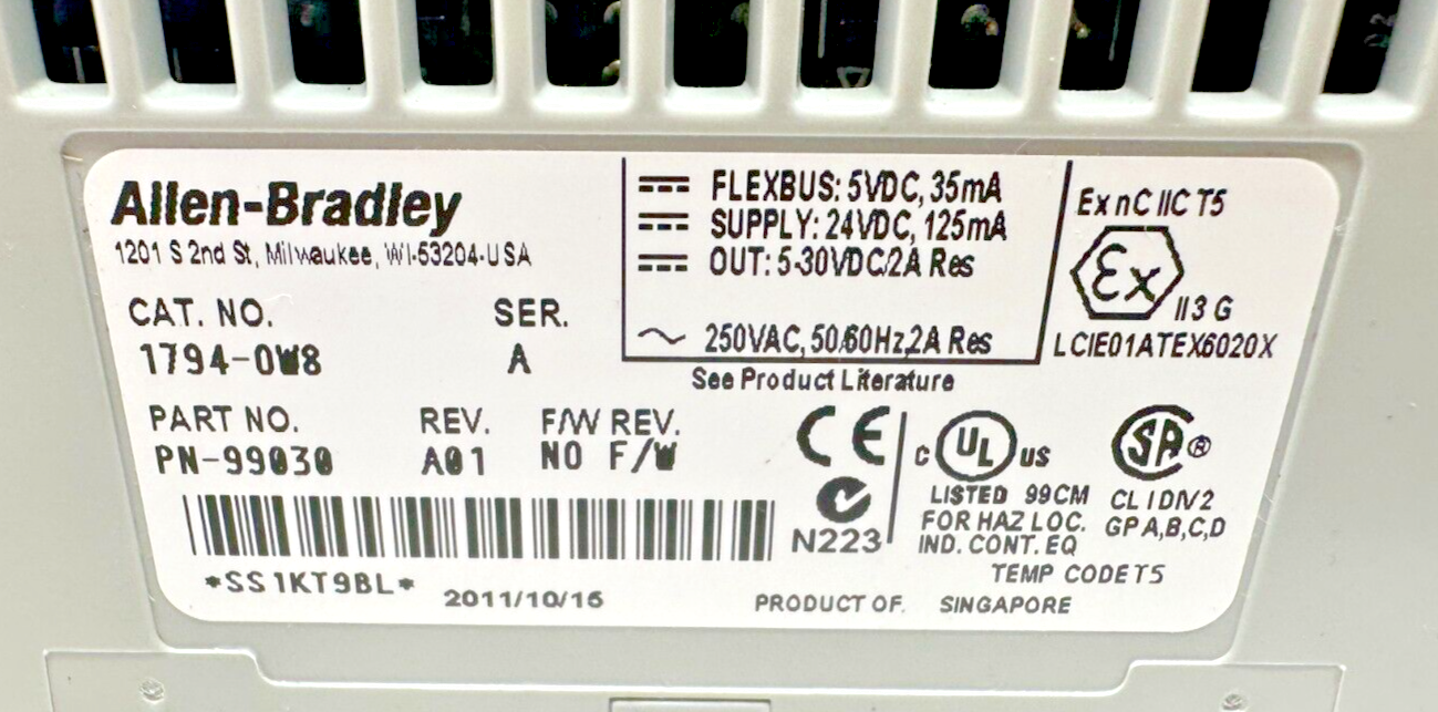 used Allen-Bradley 1794-OW8 Output Module - ALLEN-BRADLEY