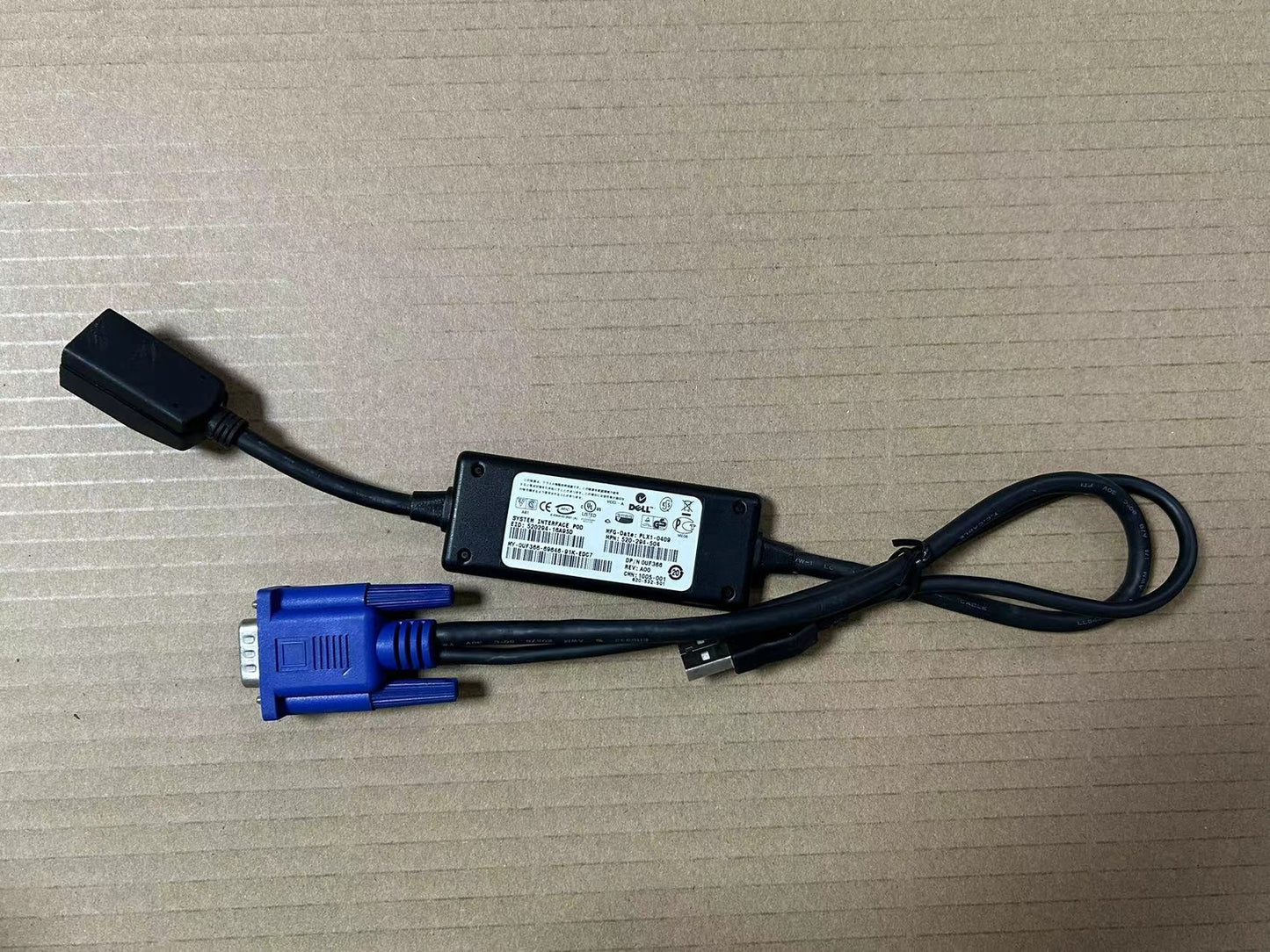 new for Dell server USB interface POD KVM cable KVM cable with cable 0UF366 UF366