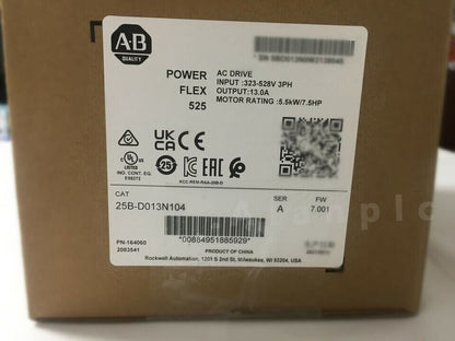 Allen-Bradley PowerFlex 525 AB AC Drive 25B-D013N104 - High-Efficiency Motor Drive System - ALLEN-BRADLEY