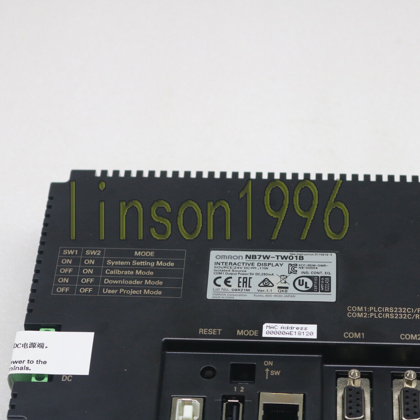 Omron NB7W-TW01B Touch Panel - 1-Year Warranty IN BOX - OMRON