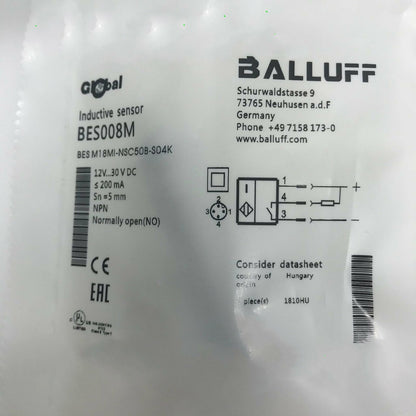 M18MI-NSC50B-S04K Proximity Switch - BALLUFF