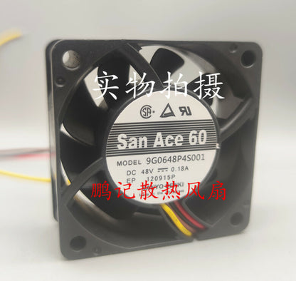 Sanyo 9G0648P4S001 48V 0.18A 6025 6CM inverter cabinet cooling fan
