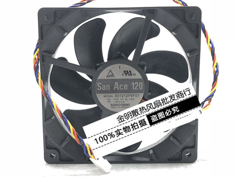 Sanyo 12025 12CM 9S1212P4F07 12V 0.19A ultra-quiet chassis cooling fan