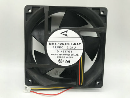 1pcs MMF-12C12DL-RA2 12VDC 0.24A 12CM 3-wire inverter cooling fan