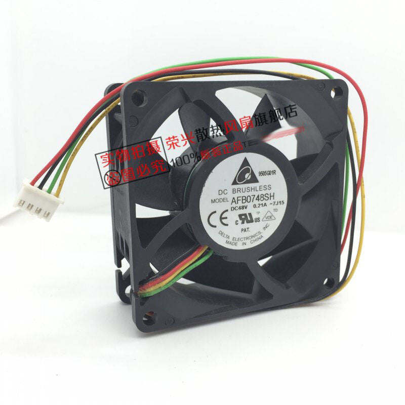 DELTA AFB0748SH-7J15 7025 48V 0.21A 4-wire PWM cooling fan