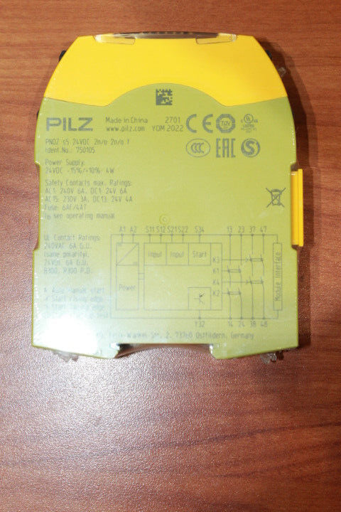 PILZ 750105 PNOZ S5 24VDC 2 2T - PILZ