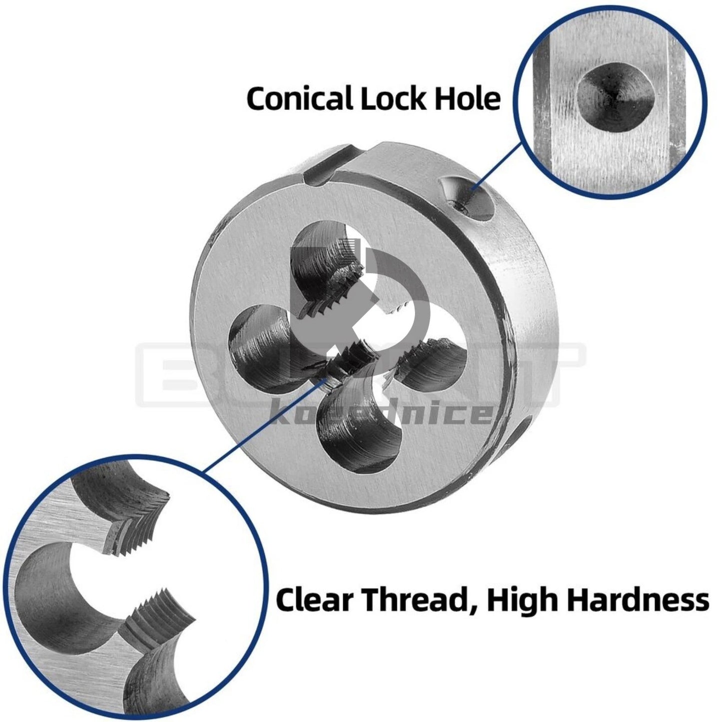 M11 X 1 Tap and Die Set Left Hand, M11X1 Machine Thread Tap and Round Thread Die