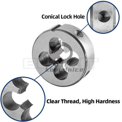 M11 X 1 Tap and Die Set Left Hand, M11X1 Machine Thread Tap and Round Thread Die